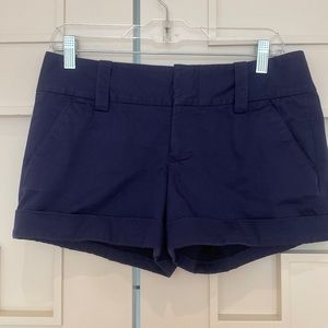 COPY - Alice + Olivia navy shorts, size 6, EUC, polished Cotten with stretch.
